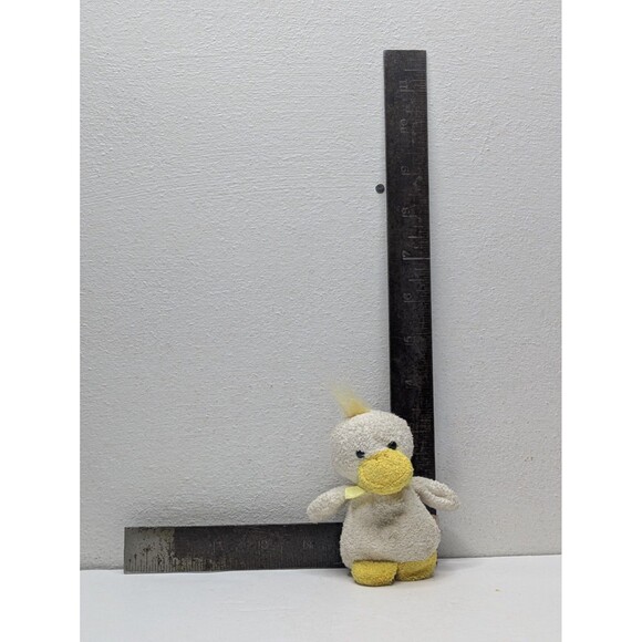 Russ Berrie LuvPets Luv Bunch Duck Soft Plush Mini 3" Bow Yellow Terrycloth - Picture 5 of 5